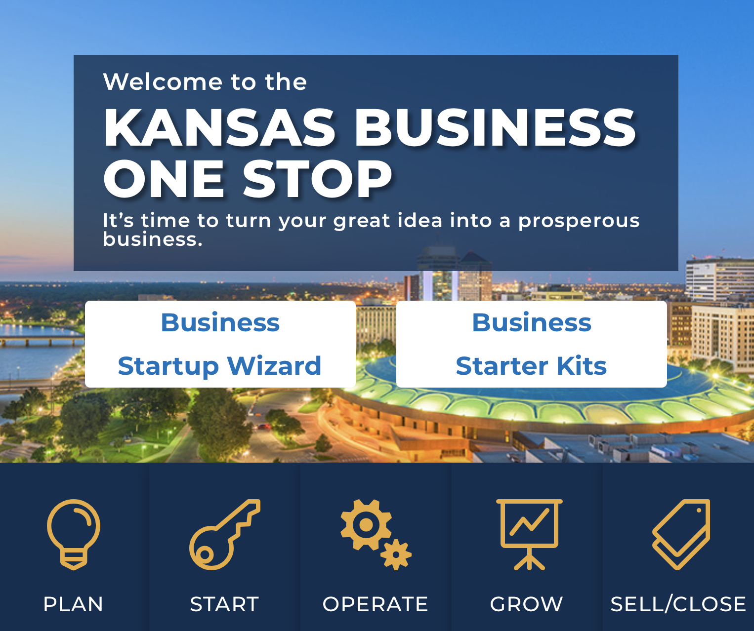 Image of the Business One Stop homepage
