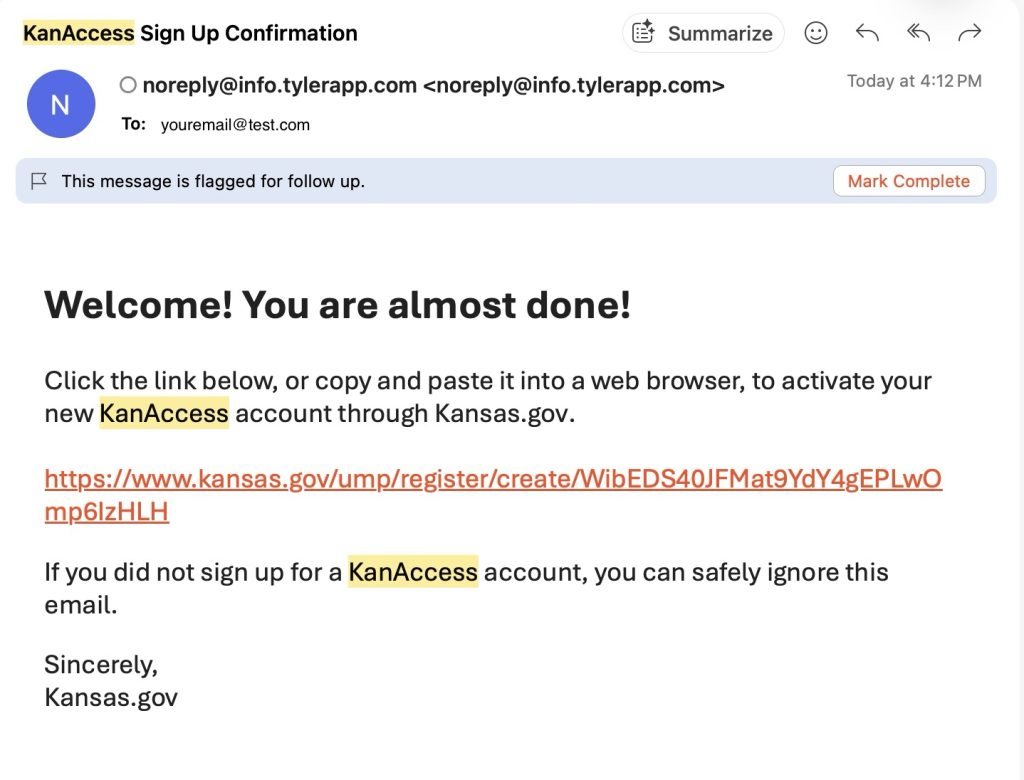 Email Confirmation